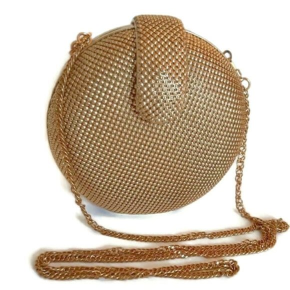 Whiting & Davis Handbags - Whiting & Davis Gold Mesh Clutch
